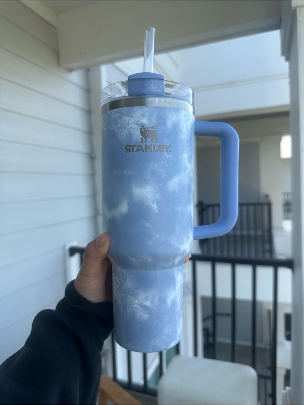 Stanley Light Blue Tie-Dye Quencher Tumbler with Handle